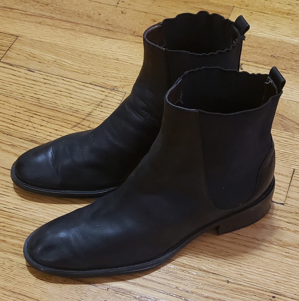 Vintage Leather Black Boots Size 11